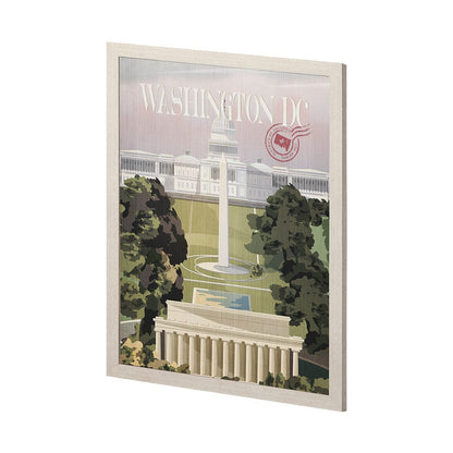 Mercana - Washington DC Go USA L by Mercana Studio a Hand Embellished Decograph Framed Art Print - 14059 view 2