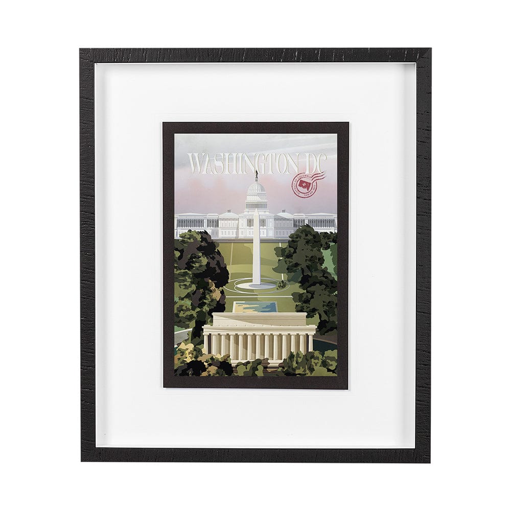 Mercana - Washington DC Go USA M by Mercana Studio a Framed Art Print Matted under Glass - 14061 view 1