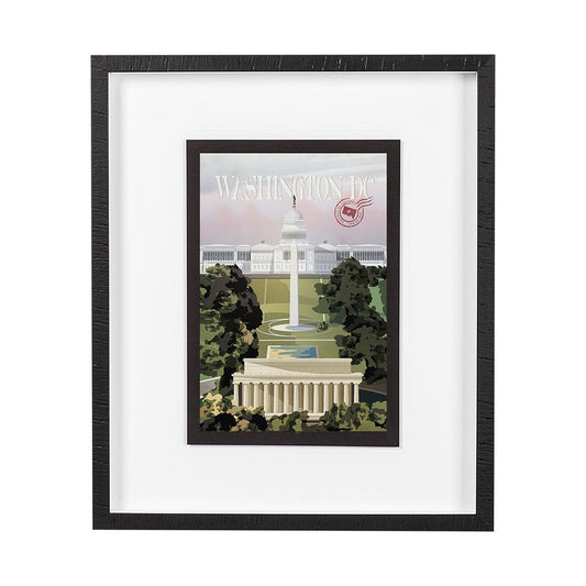 Mercana - Washington DC Go USA M by Mercana Studio a Framed Art Print Matted under Glass - 14061 view 1