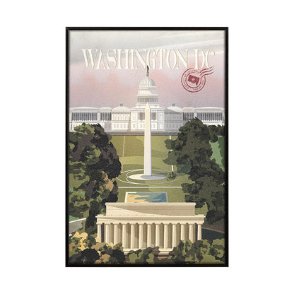 Mercana - Washington DC Go USA SM by Mercana Studio a Hand Embellished Decograph Framed Art Print - 14046 view 1
