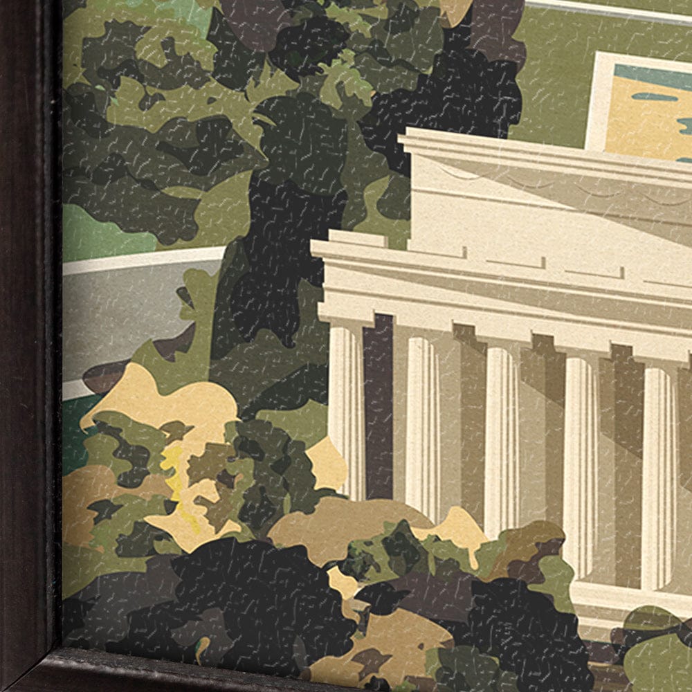 Mercana - Washington DC Go USA SM by Mercana Studio a Hand Embellished Decograph Framed Art Print - 14046 view 5