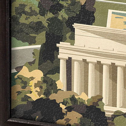 Mercana - Washington DC Go USA SM by Mercana Studio a Hand Embellished Decograph Framed Art Print - 14046 view 5