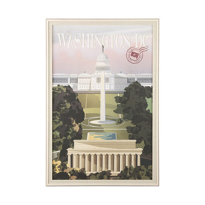 Mercana - Washington DC Go USA XL by Mercana Studio Hand Embellished Decograph Framed Art Print under Glass - 14055 view 1