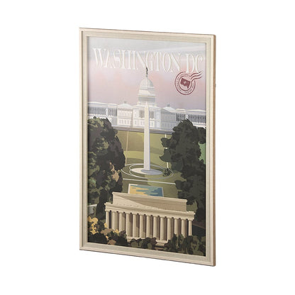 Mercana - Washington DC Go USA XL by Mercana Studio Hand Embellished Decograph Framed Art Print under Glass - 14055 view 2