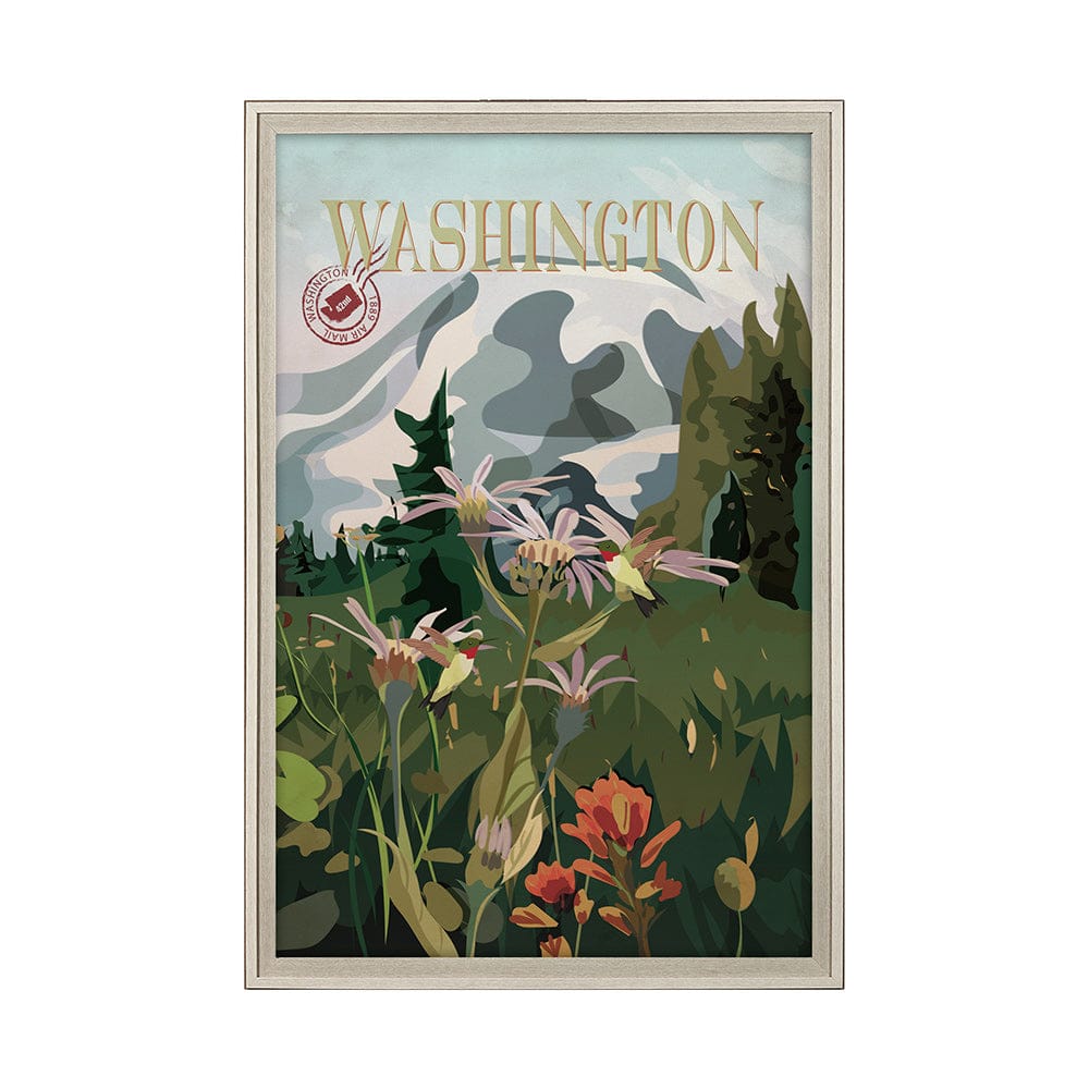 Mercana - Washington Go USA XL by Mercana Studio a Hand Embellished Decograph Framed Art Print under Glass - 13613 view 1