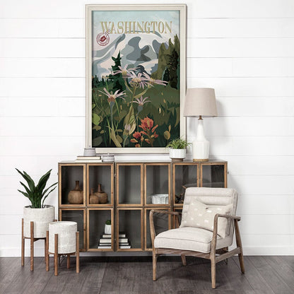 Mercana - Washington Go USA XL by Mercana Studio a Hand Embellished Decograph Framed Art Print under Glass - 13613 view 6
