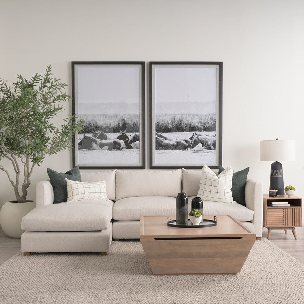 Mercana - Water Horses III 1 by PH Burchett a Hand Embellished Textured Framed Art Print Matted under Glass - 12833 view 10