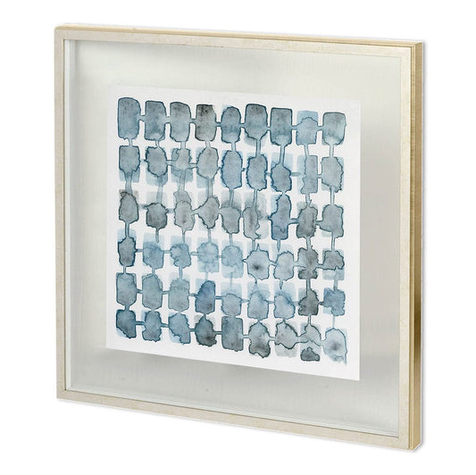 Mercana - Water Patterns II by Mercana Studio a Hand Embellished Textured Framed Art Print Matted under Glass - 11519 view 1