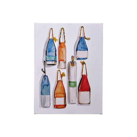 Mercana - Watercolor Buoys I by Jennifer Paxton Parker a Hand Embellished Textured Canvas - 101539-S view 1