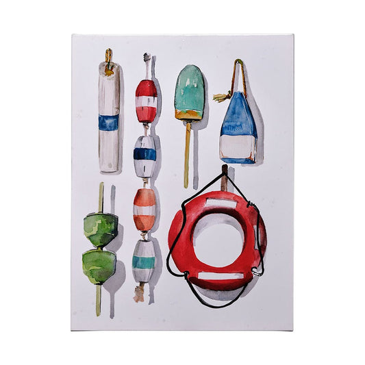 Mercana - Watercolor Buoys II by Mercana Studio a Hand Embellished Textured Canvas - 101540-L view 1