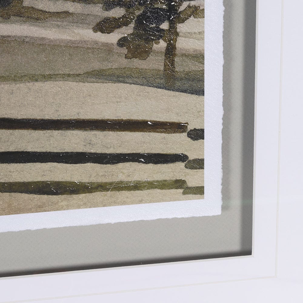 Mercana - Watercolor Sketch III by Mercana Studio Hand Embellished Textured Framed Art Print Matted under Glas - 14967 view 6