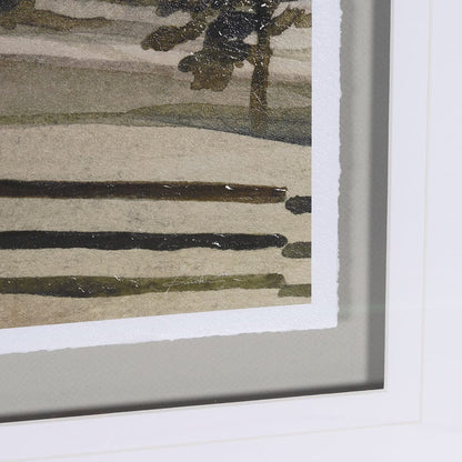 Mercana - Watercolor Sketch III by Mercana Studio Hand Embellished Textured Framed Art Print Matted under Glas - 14967 view 6