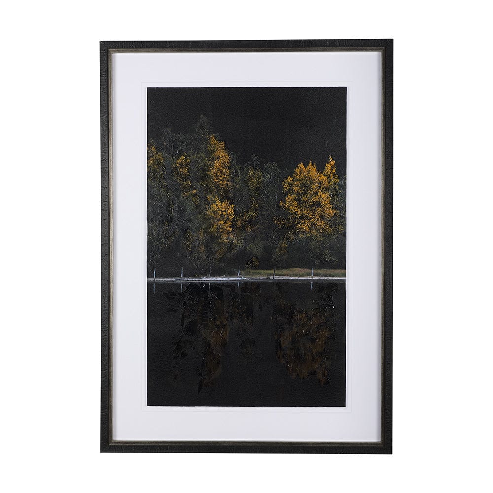 Mercana - Water's Reflection-L by Chad Mackay a Hand Embellished Textured Framed Art Print Matted under Glass - 14884 view 1