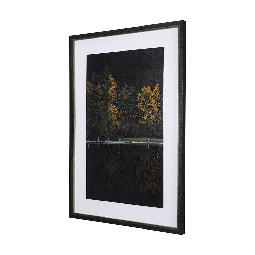 Mercana - Water's Reflection-L by Chad Mackay a Hand Embellished Textured Framed Art Print Matted under Glass - 14884 view 2