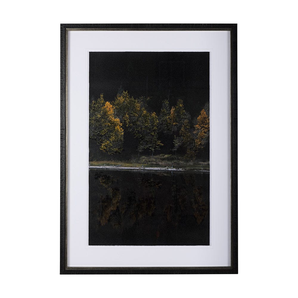 Mercana - Water's Reflection-R by Chad Mackay a Hand Embellished Textured Framed Art Print Matted under Glass - 14885 view 1