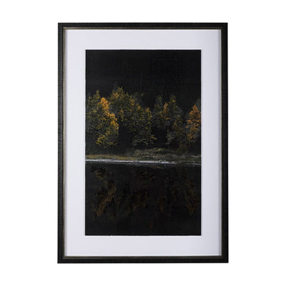 Mercana - Water's Reflection-R by Chad Mackay a Hand Embellished Textured Framed Art Print Matted under Glass - 14885 view 1