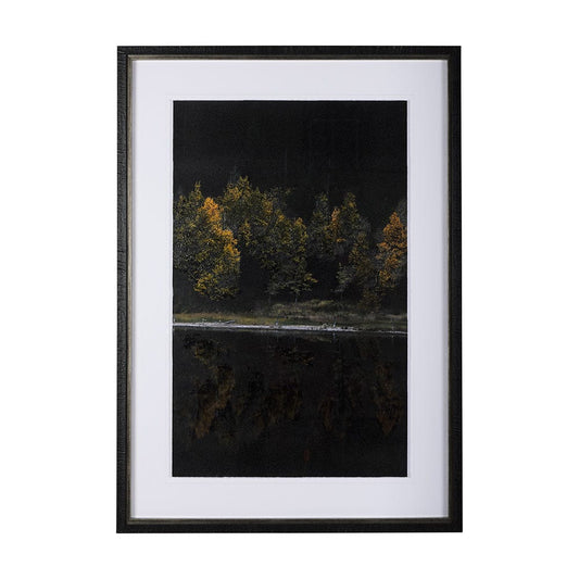 Mercana - Water's Reflection-R by Chad Mackay a Hand Embellished Textured Framed Art Print Matted under Glass - 14885 view 1