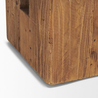 Mercana - Waylen Natural Wood Block Accent Stool - 71020 view 6