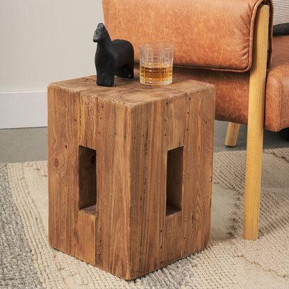 Mercana - Waylen Natural Wood Block Accent Stool - 71020 view 9