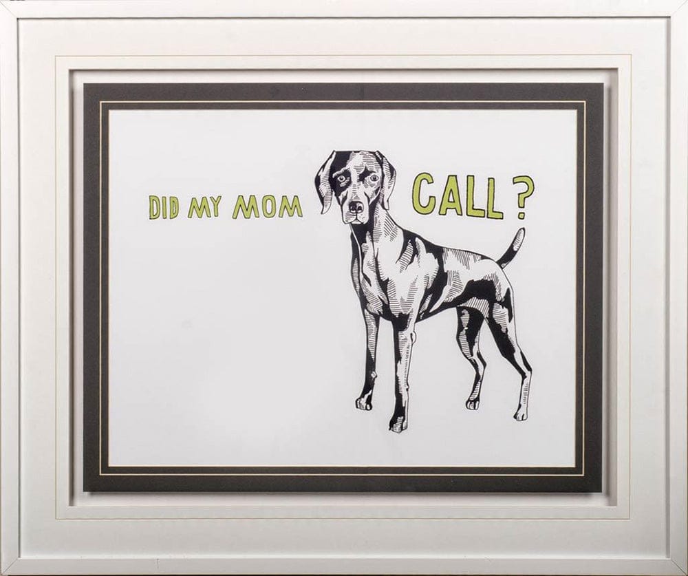 Mercana - Weimaraner by Marie, Natasha a Framed Art Print Matted under Glass - 10305 view 2