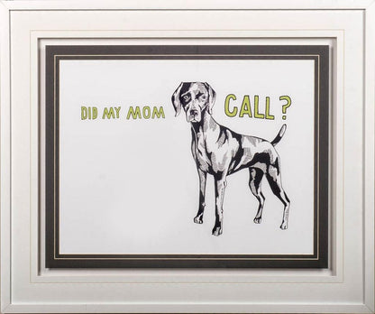 Mercana - Weimaraner by Marie, Natasha a Framed Art Print Matted under Glass - 10305 view 2