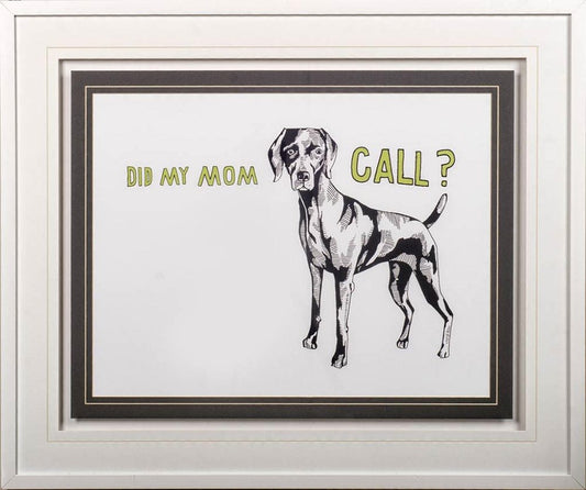 Mercana - Weimaraner by Marie, Natasha a Framed Art Print Matted under Glass - 10305 view 2