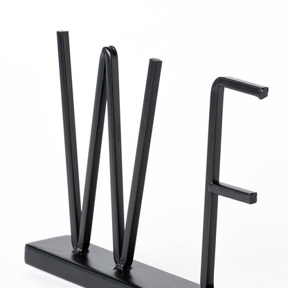 Mercana - Welcome 24L x 1W Black Metal Sign - 68791_CLOSEOUT view 4