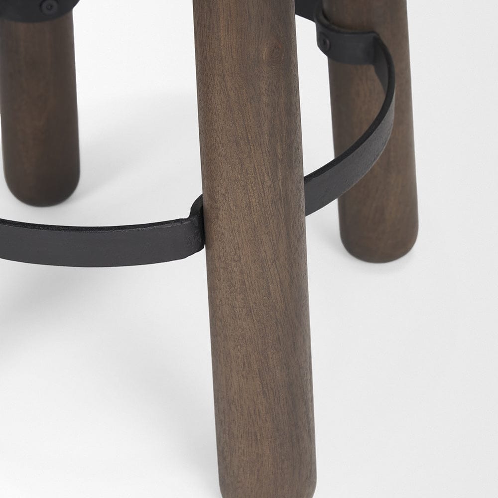 Mercana - Weldon Dark Brown Wood w/ Matte Black Metal Counter Stool - 71037 view 6