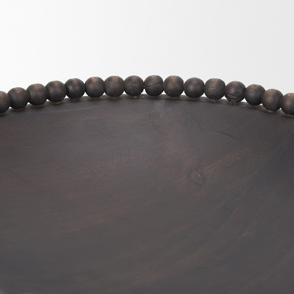 Mercana - Wendell Dark Brown Wood w/ Wood Beads Round Bowls - 70927 view 5