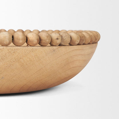 Mercana - Wendell Light Brown Wood w/ Wood Bead Round Bowls - 70928 view 7