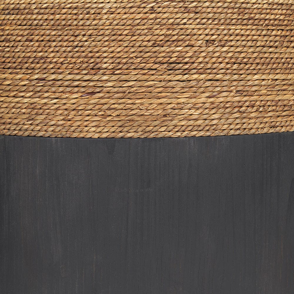 Mercana - Wenopa Matte Black Wood w/ Natural Jute Accent Tables - 71048 view 6