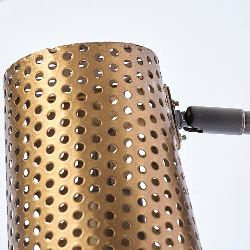 Mercana - Wesley I 11x10.2 Gold Toned Perforated Metal Cone Wall Sconce - 68426_CLOSEOUT view 4