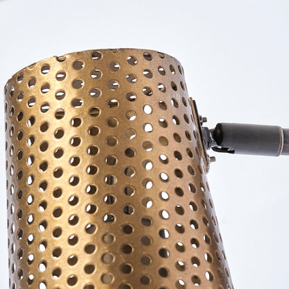 Mercana - Wesley I 11x10.2 Gold Toned Perforated Metal Cone Wall Sconce - 68426_CLOSEOUT view 4