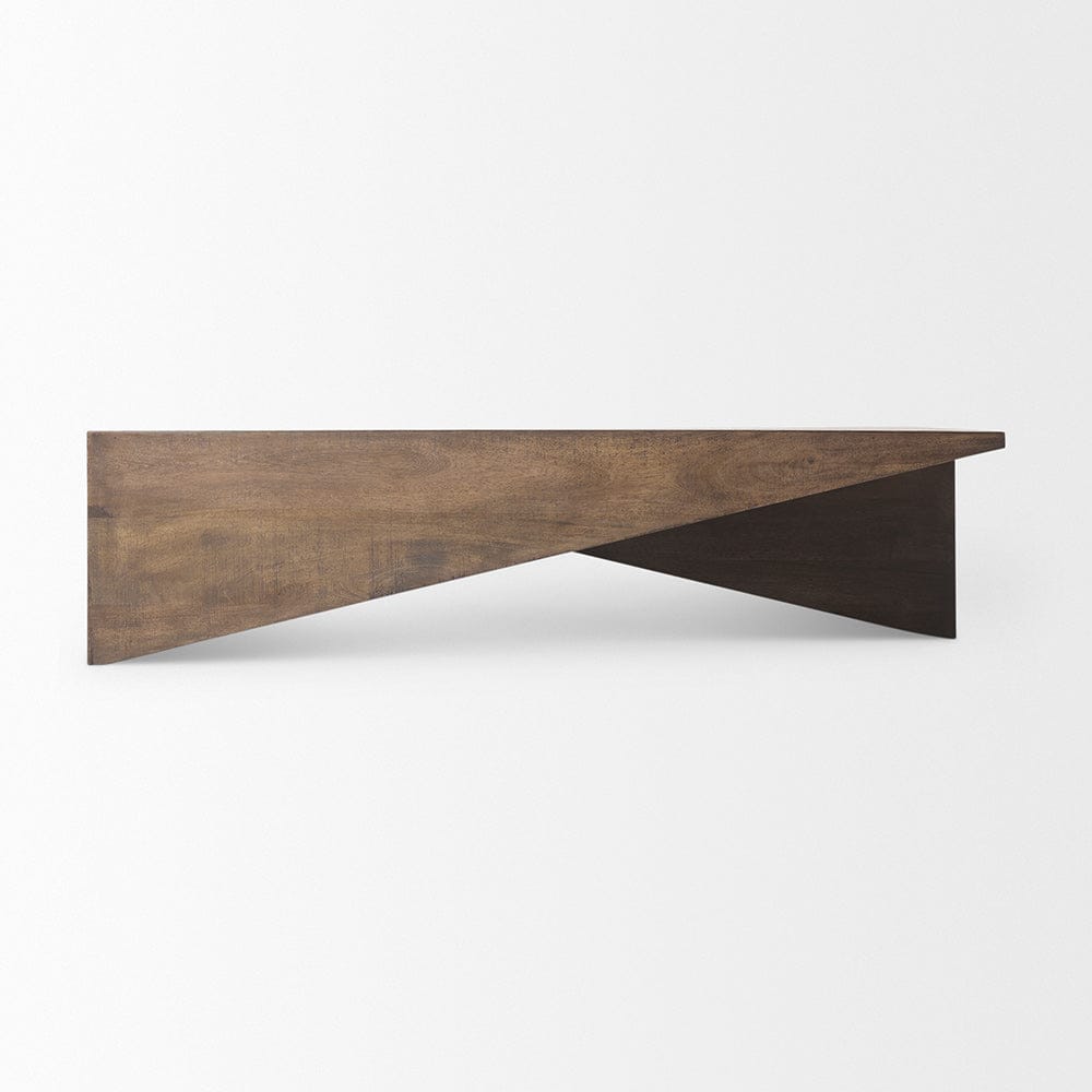Mercana - West 55L x 32W x 14H Medium Brown Wooden Angled Coffee Table - 69781 view 5
