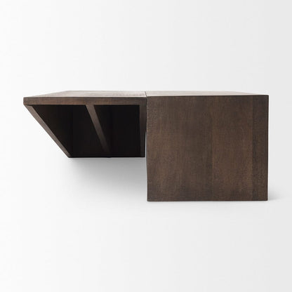 Mercana - West 55L x 32W x 14H Medium Brown Wooden Angled Coffee Table - 69781 view 6