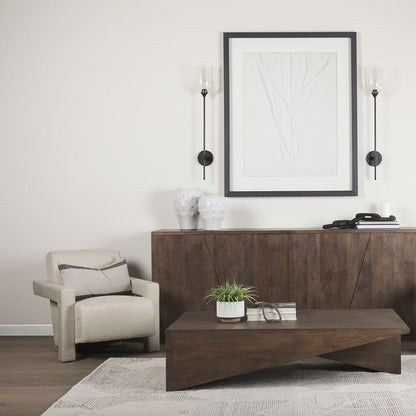 Mercana - West 55L x 32W x 14H Medium Brown Wooden Angled Coffee Table - 69781 view 12