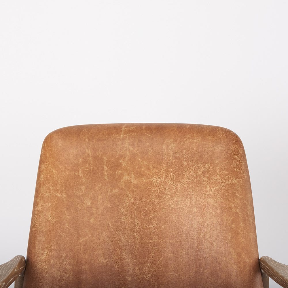 Mercana - Westan Cognac Faux Leather W/Medium Brown Wood Accent Chair - 69815 view 6