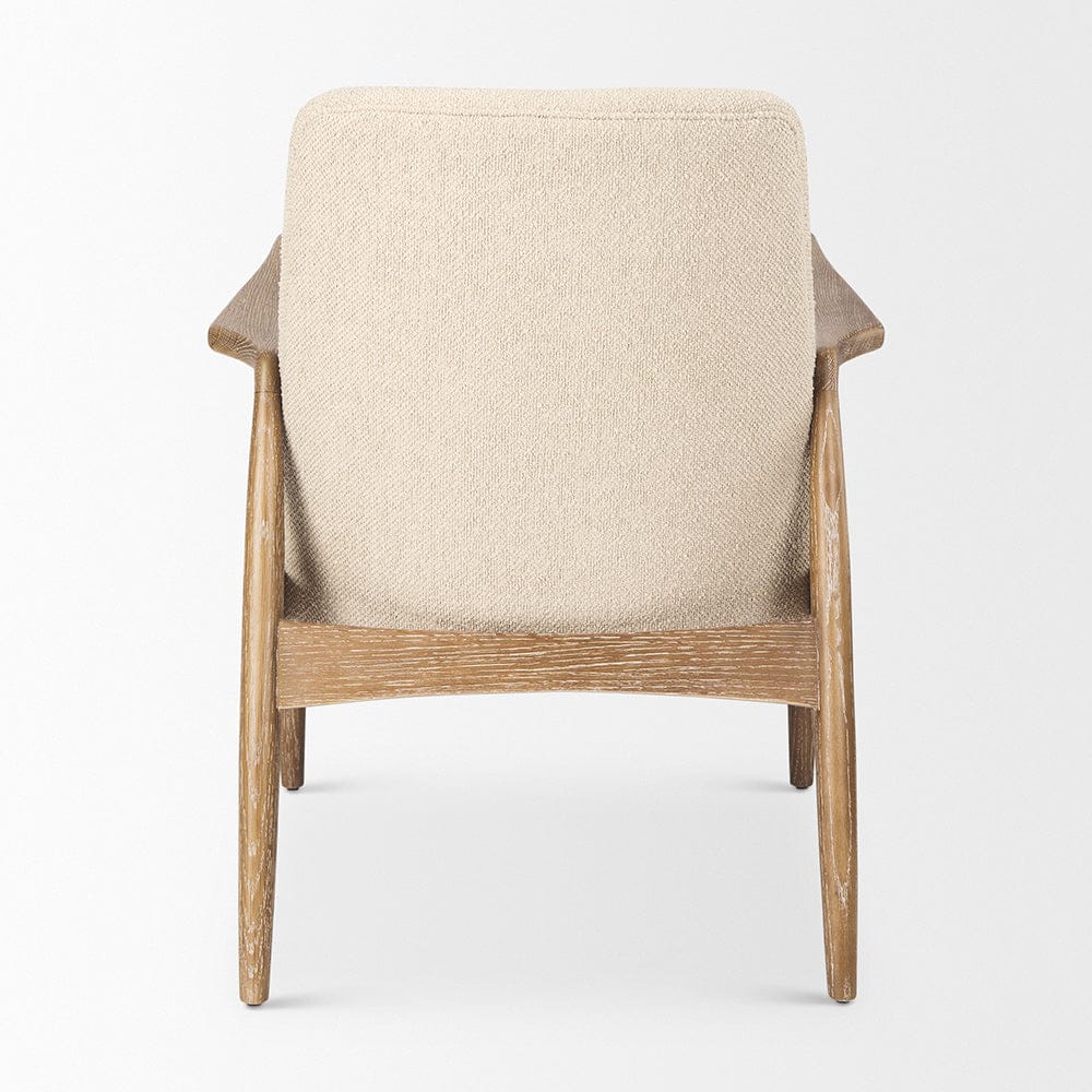 Mercana - Westan Cream Boucle Fabric W/Light Brown Wood Accent Chair - 69814 view 4
