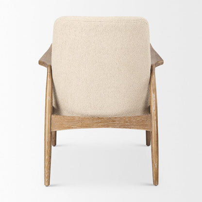 Mercana - Westan Cream Boucle Fabric W/Light Brown Wood Accent Chair - 69814 view 4