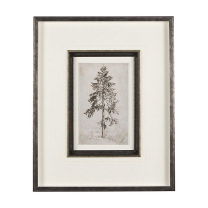 Mercana - Westcoast Tree Drawing II by Mercana Studio Hand Embellished Framed Art Print Matted under Glass - 14716 view 1