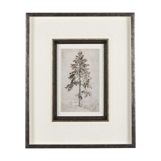Mercana - Westcoast Tree Drawing II by Mercana Studio Hand Embellished Framed Art Print Matted under Glass - 14716 view 1