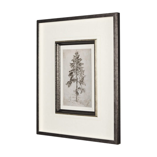 Mercana - Westcoast Tree Drawing II by Mercana Studio Hand Embellished Framed Art Print Matted under Glass - 14716 view 2
