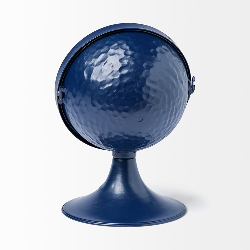 Mercana - Weymouth Blue Metal Glass Dome Table Clock - 68528 view 3