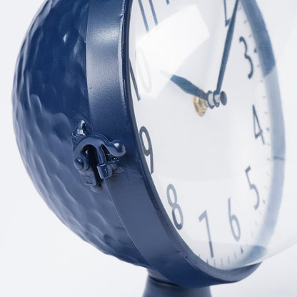 Mercana - Weymouth Blue Metal Glass Dome Table Clock - 68528 view 4