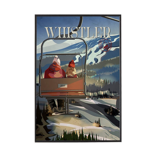 Mercana - Whistler Go Canada SM by Mercana Studio a Hand Embellished Decograph Framed Art Print - 13763 view 1