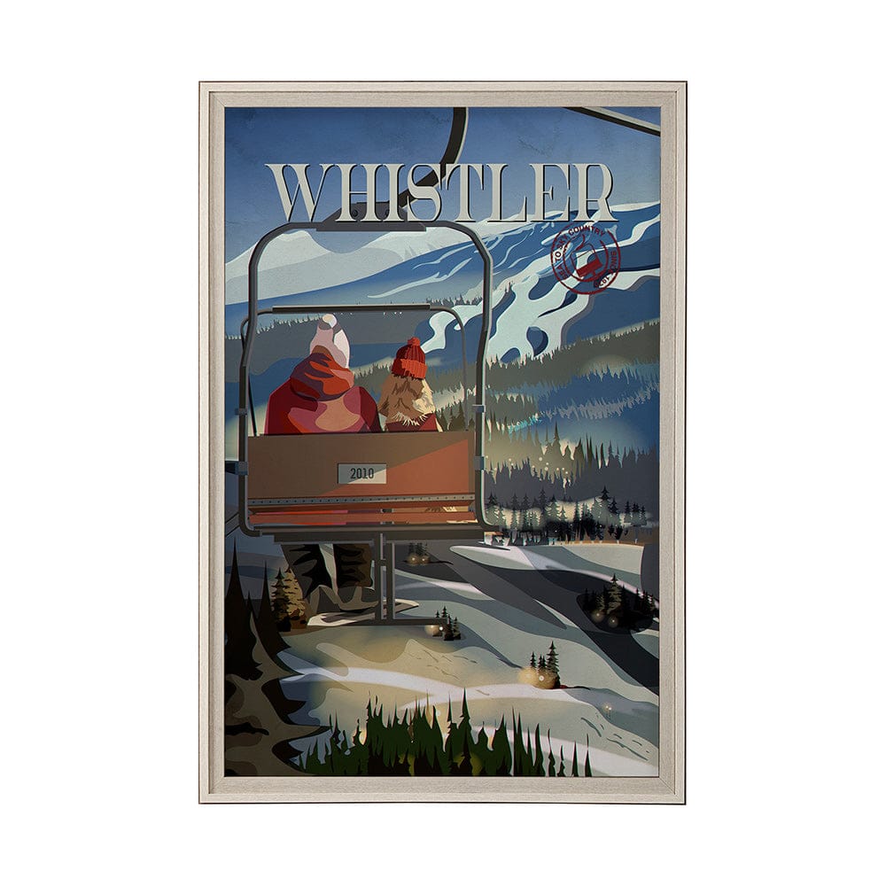 Mercana - Whistler Go Canada XL by Mercana Studio a Hand Embellished Decograph Framed Art Print under Glass - 13796 view 1