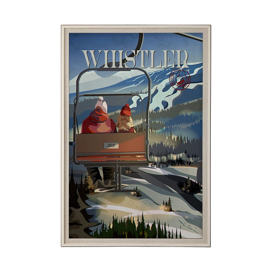Mercana - Whistler Go Canada XL by Mercana Studio a Hand Embellished Decograph Framed Art Print under Glass - 13796 view 1