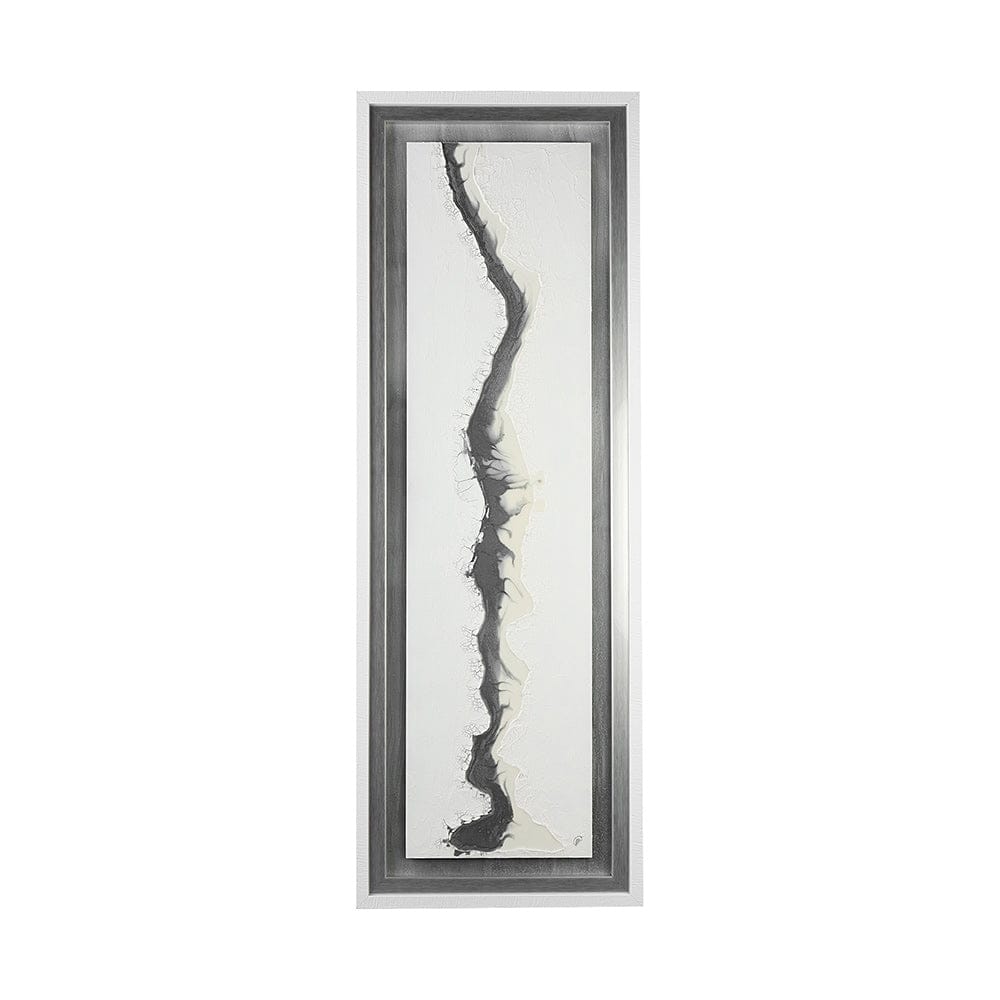 Mercana - White and Silver River by Studio M a Framed Art Print Matted under Glass - 13751 view 1