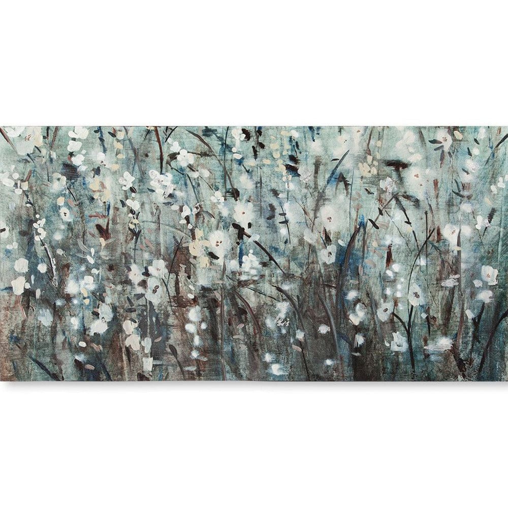 Mercana - White Blooms with Navy II MC by Mercana Studio a Hand Embellished Textured Canvas - 100031-L view 1
