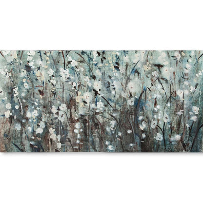 Mercana - White Blooms with Navy II MC by Mercana Studio a Hand Embellished Textured Canvas - 100031-L view 1